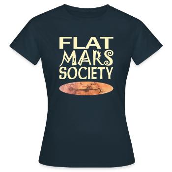 Flat Mars Society - Frauen T-Shirt - Navy - Vorne - AI Model Female 172 dark (172cm)
