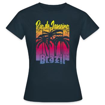 Rio de Janeiro Brazil - Frauen T-Shirt - Navy - Vorne - AI Model Female 172 dark (172cm)