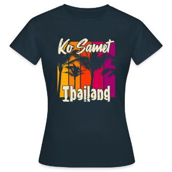 Ko Samet Thailand - Frauen T-Shirt - Navy - Vorne - AI Model Female 172 dark (172cm)