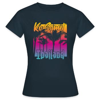 Ko Samet Thailand - Frauen T-Shirt - Navy - Vorne - AI Model Female 172 dark (172cm)