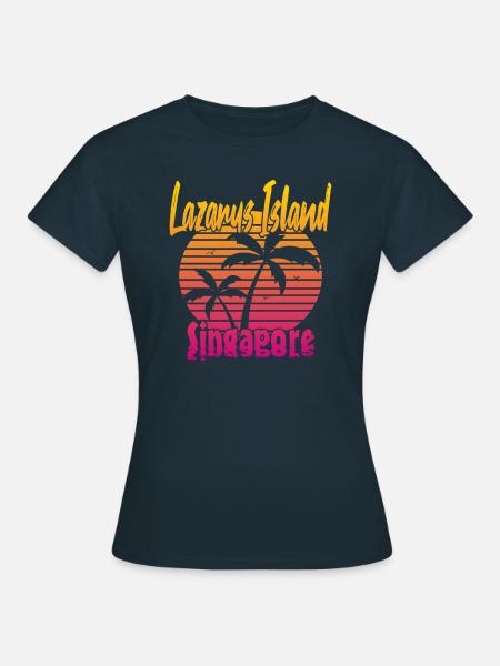 Lazarus Island Singapore - Frauen T-Shirt - Navy