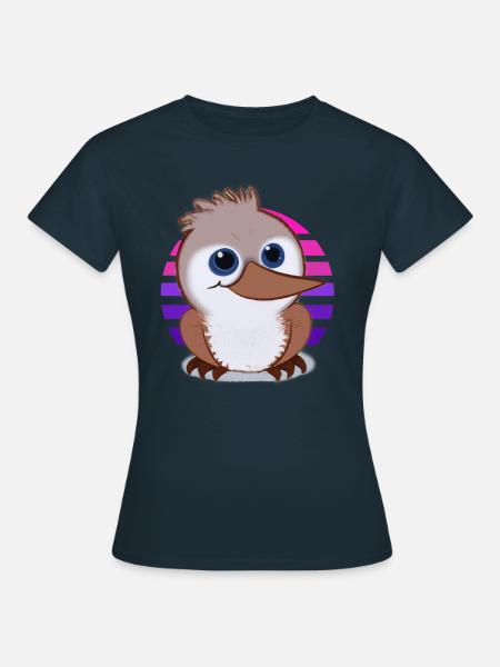Kookaburra Zeichnung - Frauen T-Shirt - Navy