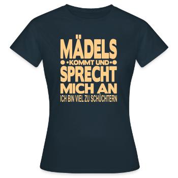 Je suis timide - T-shirt Femme - marine - Devant - AI Model Female 172 dark (172cm)