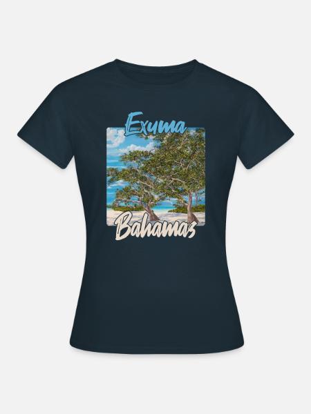 Exuma Bahamas - Frauen T-Shirt - Navy