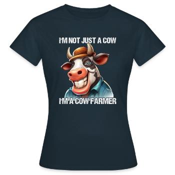 Vache fermière - T-shirt Femme - marine - Devant - AI Model Female 172 dark (172cm)