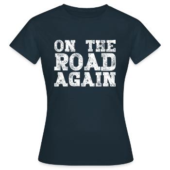 On The Road Again - Women's T-Shirt - navy - Front - AI Model Female 172 dark (172cm)
