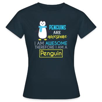 Penguins Penguins - Frauen T-Shirt - Navy - Vorne - AI Model Female 172 dark (172cm)