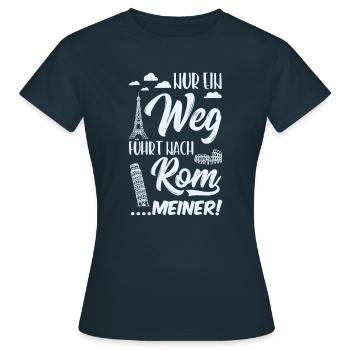 Der Weg nach Rom - Frauen T-Shirt - Navy - Vorne - AI Model Female 172 dark (172cm)