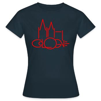 Cologne - T-shirt Femme - marine - Devant - AI Model Female 172 dark (172cm)