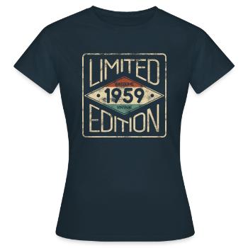 Limited Edition Awesome Vintage 1959 Birthday - Women's T-Shirt - navy - Front - AI Model Female 172 dark (172cm)