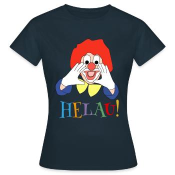 Helau clown carnaval - T-shirt Femme - marine - Devant - AI Model Female 172 dark (172cm)