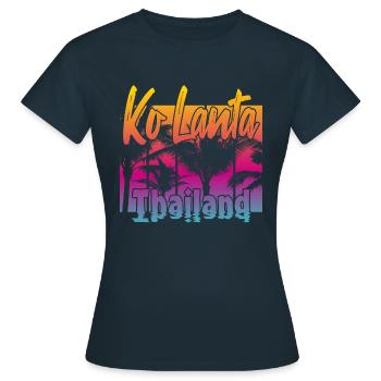 Ko Lanta Thailand - Frauen T-Shirt - Navy - Vorne - AI Model Female 172 dark (172cm)