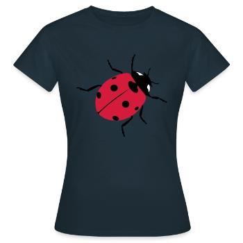 Coccinelles comme porte-bonheur - T-shirt Femme - marine - Devant - AI Model Female 172 dark (172cm)