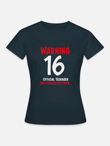 16. Geburtstag 16 Jahre Geschenk Teenager - Frauen T-Shirt - Navy