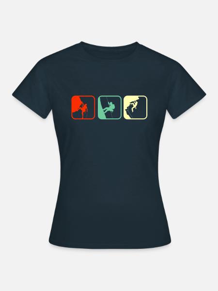 Klettern Kletterer Bouldern Boulderer - Frauen T-Shirt - Navy