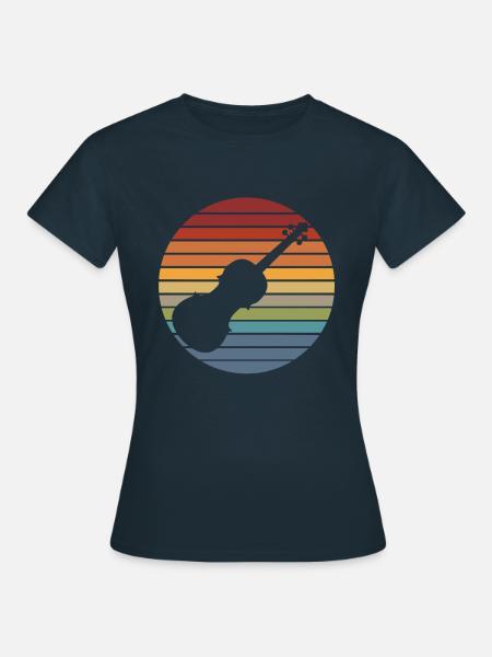 Geige Geiger Geschenk - Frauen T-Shirt - Navy