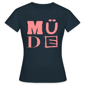 marre - T-shirt Femme - marine - Devant - AI Model Female 172 dark (172cm)