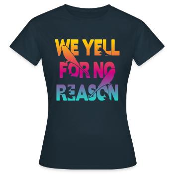 We Yell For No Reason - Budgie - Women's T-Shirt - navy - Front - AI Model Female 172 dark (172cm)