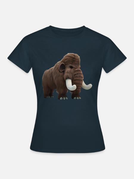 Realistisches Mammut - Frauen T-Shirt - Navy