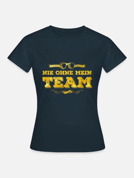 mein team gold - Frauen T-Shirt - Navy