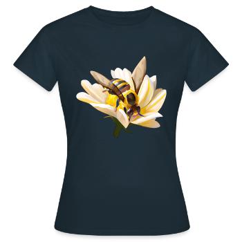 Fleißige Biene - Frauen T-Shirt - Navy - Vorne - AI Model Female 172 dark (172cm)