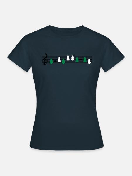 Weihnachten Weihnachtslied - Frauen T-Shirt - Navy