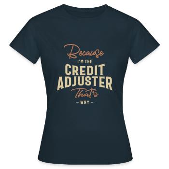 Credit Adjuster Job Occupation Birthday Worker - Women's T-Shirt - navy - Front - AI Model Female 172 dark (172cm)