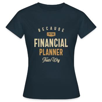 Finanzplaner Job Beruf Geburtstagsarbeiter - Frauen T-Shirt - Navy - Vorne - AI Model Female 172 dark (172cm)
