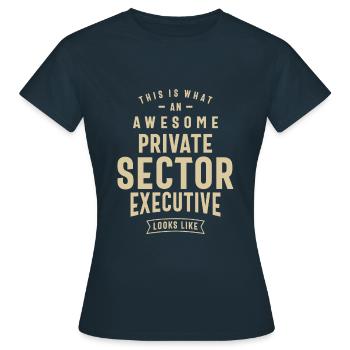 Super emploi de cadre dans le secteur privé - T-shirt Femme - marine - Devant - AI Model Female 172 dark (172cm)