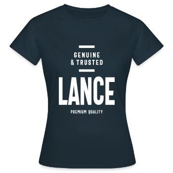 Lance Personalized Name - Women's T-Shirt - navy - Front - AI Model Female 172 dark (172cm)