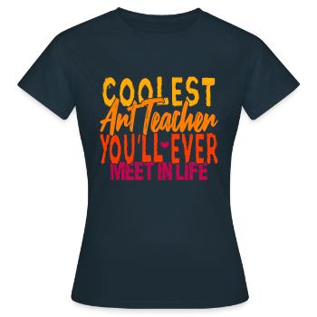 Le professeur d’art le plus cool - T-shirt Femme - marine - Devant - AI Model Female 172 dark (172cm)
