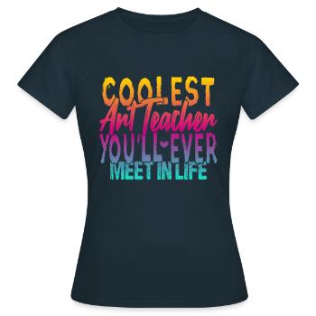 Le professeur d’art le plus cool - T-shirt Femme - marine - Devant - AI Model Female 172 dark (172cm)