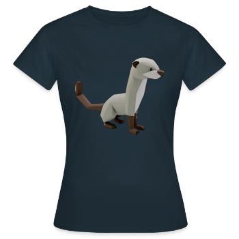 Polygon ferrets - Women's T-Shirt - navy - Front - AI Model Female 172 dark (172cm)