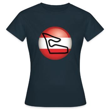 Rennstrecke, Racetrack, Österreich, GP - Frauen T-Shirt - Navy - Vorne - AI Model Female 172 dark (172cm)