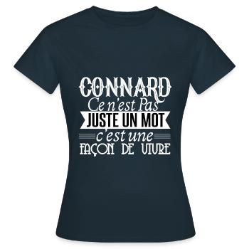 Connard Comportement Façon de vivre Idée Cadeau - T-shirt Femme - marine - Devant - AI Model Female 172 dark (172cm)