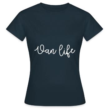 Van Life - Women's T-Shirt - navy - Front - AI Model Female 172 dark (172cm)