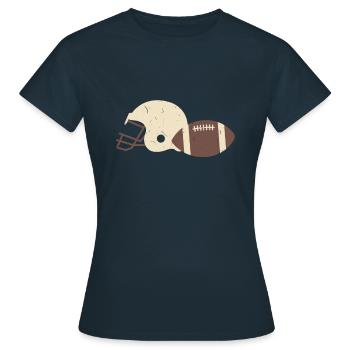 Fußball Kopfbedeckung Fußball Ballbedeckung - Frauen T-Shirt - Navy - Vorne - AI Model Female 172 dark (172cm)