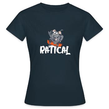 Ratte Ratte Radikale Ratte Pun Ratte - Frauen T-Shirt - Navy - Vorne - AI Model Female 172 dark (172cm)