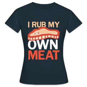 Barbecue Je frotte ma propre viande Grillmeister - T-shirt Femme - marine - Devant - AI Model Female 172 dark (172cm)