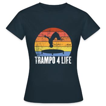 Mein Hobby Ich springe über Objekte Trampo For - Frauen T-Shirt - Navy - Vorne - AI Model Female 172 dark (172cm)