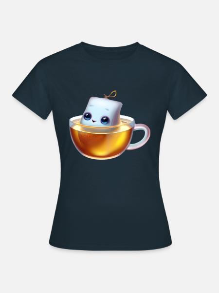 Genießerischer Teebeutel - Frauen T-Shirt - Navy