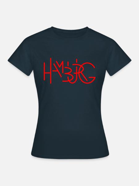 hamburg red - Frauen T-Shirt - Navy