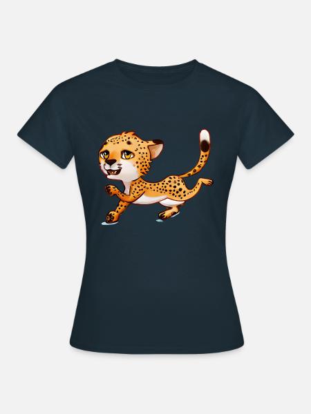 Cheetah rennt - Frauen T-Shirt - Navy