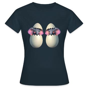 Baby elephant hatch - Women's T-Shirt - navy - Front - AI Model Female 172 dark (172cm)
