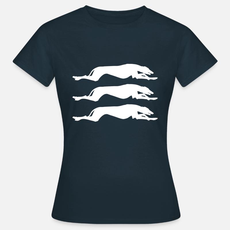 Greyhound Pattern - Women's T-Shirt - navy