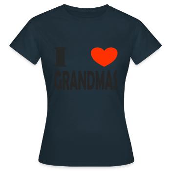 Ich liebe Großmütter - Frauen T-Shirt - Navy - Vorne - AI Model Female 172 dark (172cm)