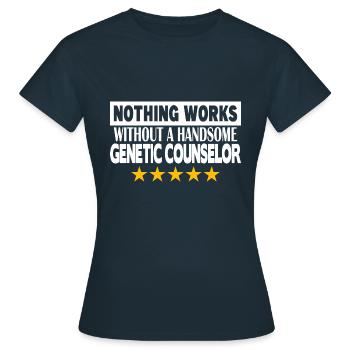Conseiller en génétique - T-shirt Femme - marine - Devant - AI Model Female 172 dark (172cm)