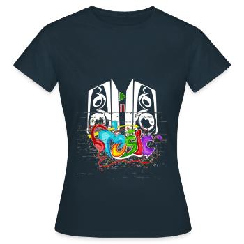 Producteur de musique festival DJ été - T-shirt Femme - marine - Devant - AI Model Female 172 dark (172cm)