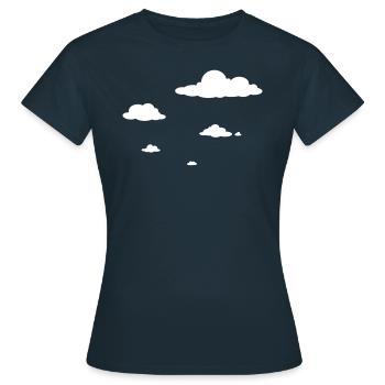 nuages - T-shirt Femme - marine - Devant - AI Model Female 172 dark (172cm)