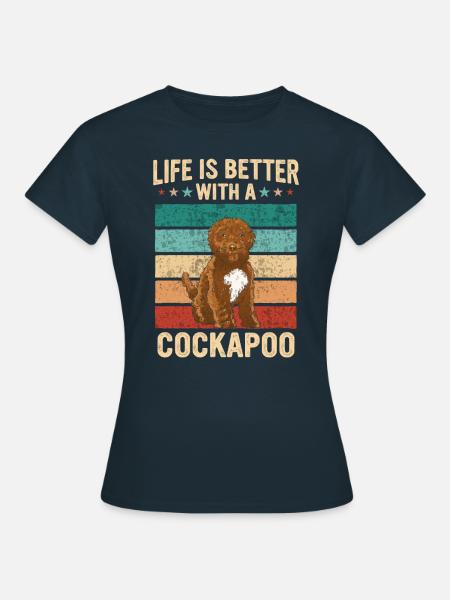 Cockapoo Hund - Frauen T-Shirt - Navy